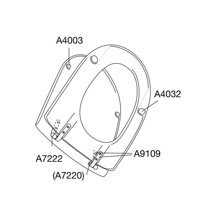Pressalit Objecta D 172011-BR7999 toiletzitting met deksel wit polygiene