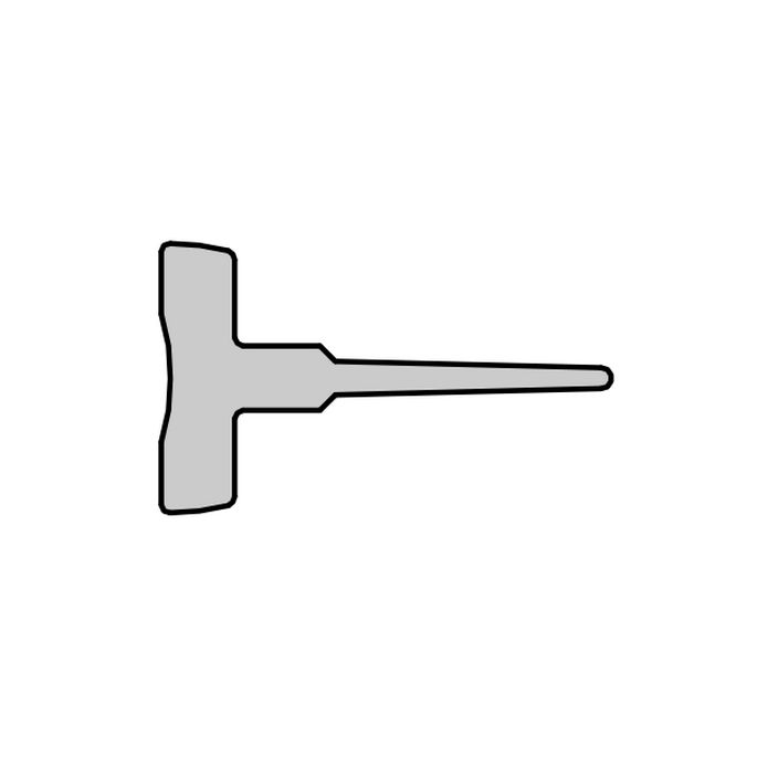 HSK E100067-105-15 inschuifrubber voor doucheprofiel 150cm lengte - 10,5mm hoog