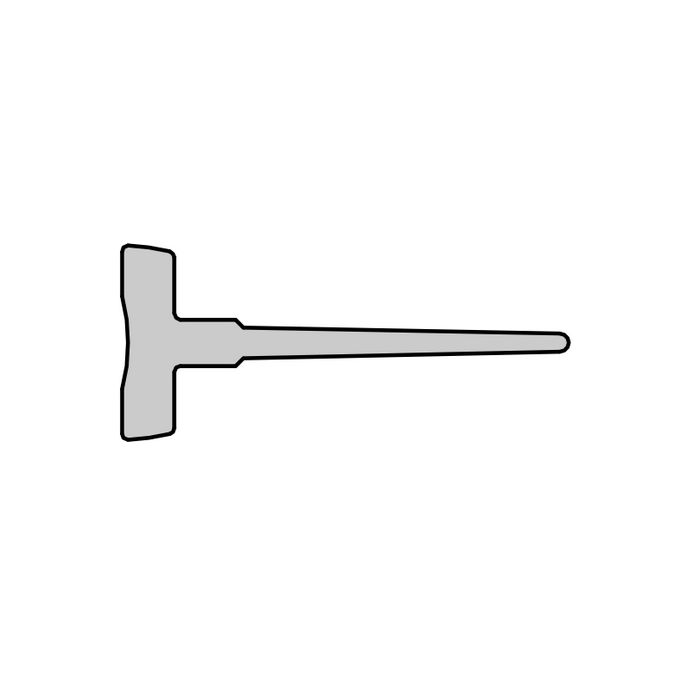 HSK E100067-145-15 inschuifrubber voor doucheprofiel 150cm lengte - 14,5mm hoog