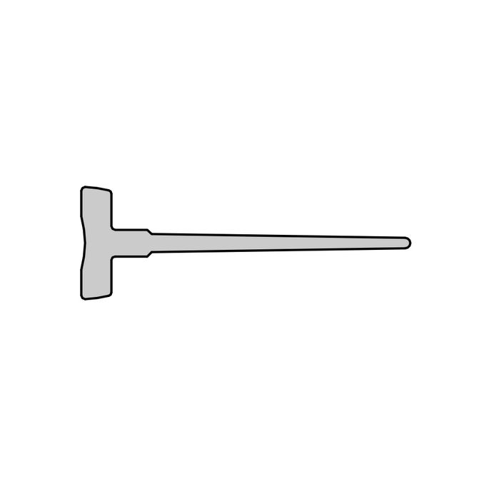 HSK E100067-185-20 inschuifrubber voor doucheprofiel 200cm lengte - 18,5mm hoog