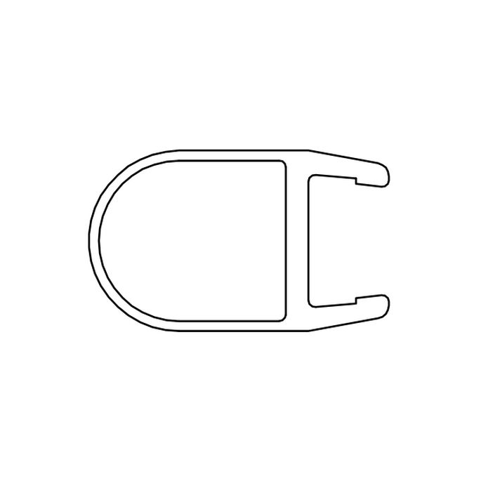 HSK E100078-8-1 verticaal o-afdichtingsprofiel 200cm, 8mm