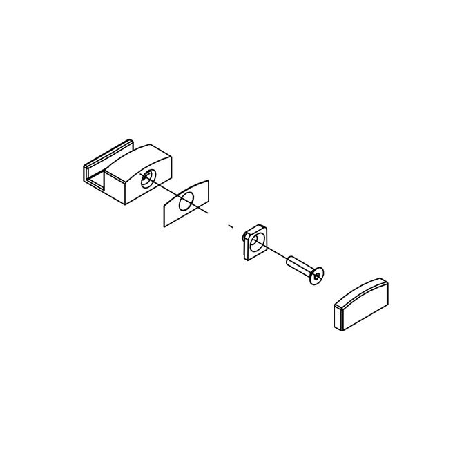 HSK E88280 deurgeleider chroom