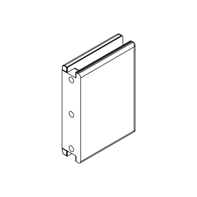 HSK Kienle E100313-O-41 C-scharnierdeel glashouder boven, chroom
