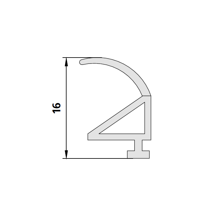 Kermi 6002082 dichting verticaal 200cm