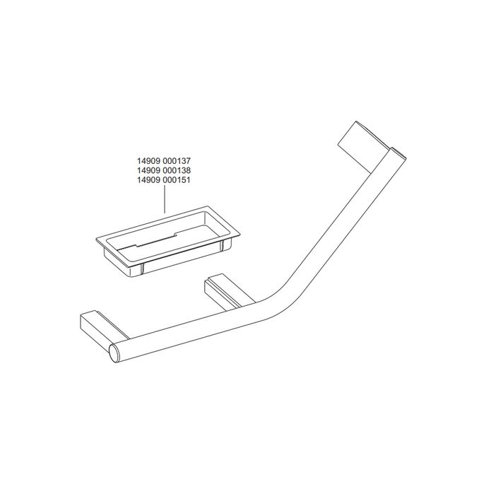 Keuco Collectie Plan 14909011037 handgreep 135° verchroomd