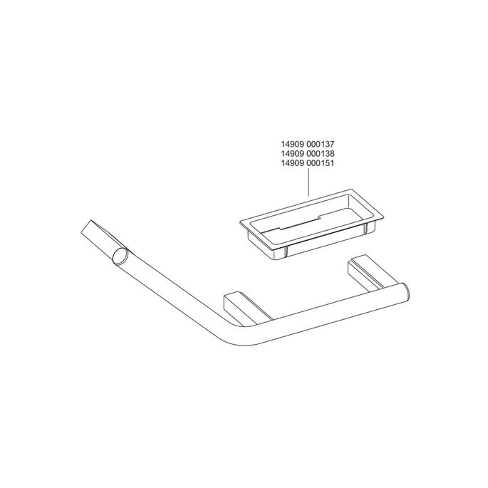 Keuco Collectie Plan 14909172037 handgreep 135° aluminium zilver-geëloxeerd/ verchroomd