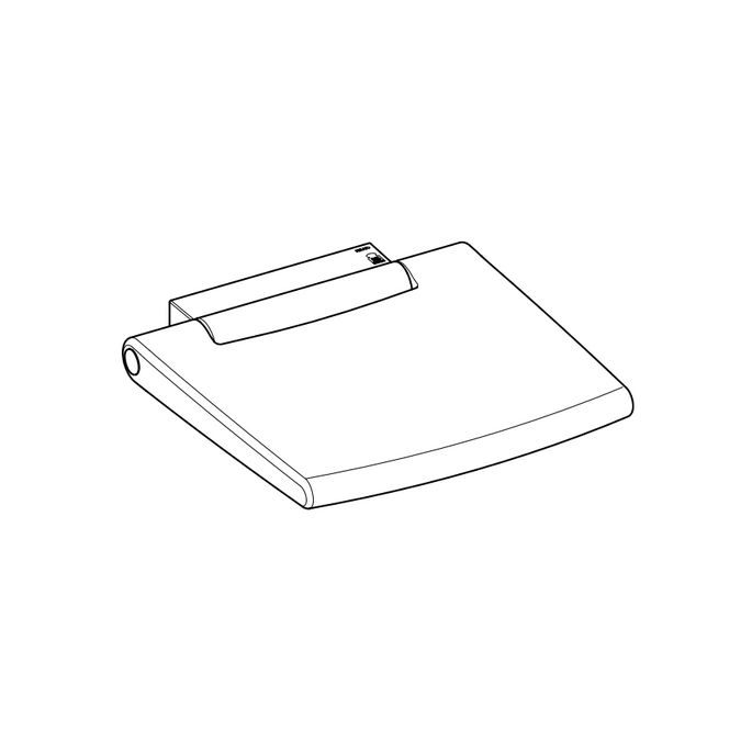 Keuco Collectie Plan 14983010037 klapzitting verchroomd/ zwartgrijs (RAL 7021)