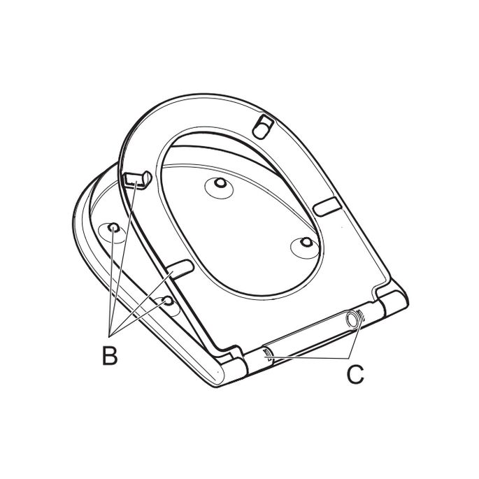 Villeroy en Boch O.Novo Vita 9M67S1P1 toiletzitting met deksel blauw (Blue AntiBac)