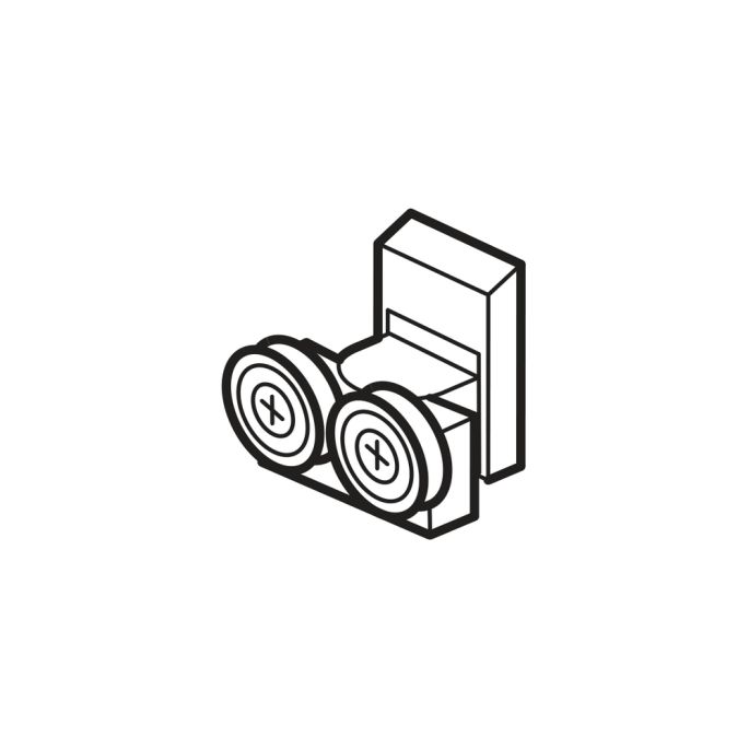 Duscholux GL000005 403172.078 wieltje onder chroom