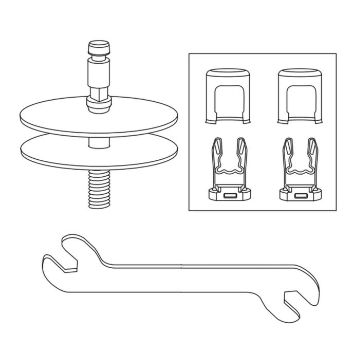 Villeroy en Boch Subway 3.0 92094661 set vaste scharnieren chroom