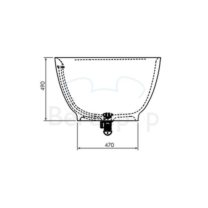 Clou First CL0513010 vrijstaand bad 182x82 aluite wit