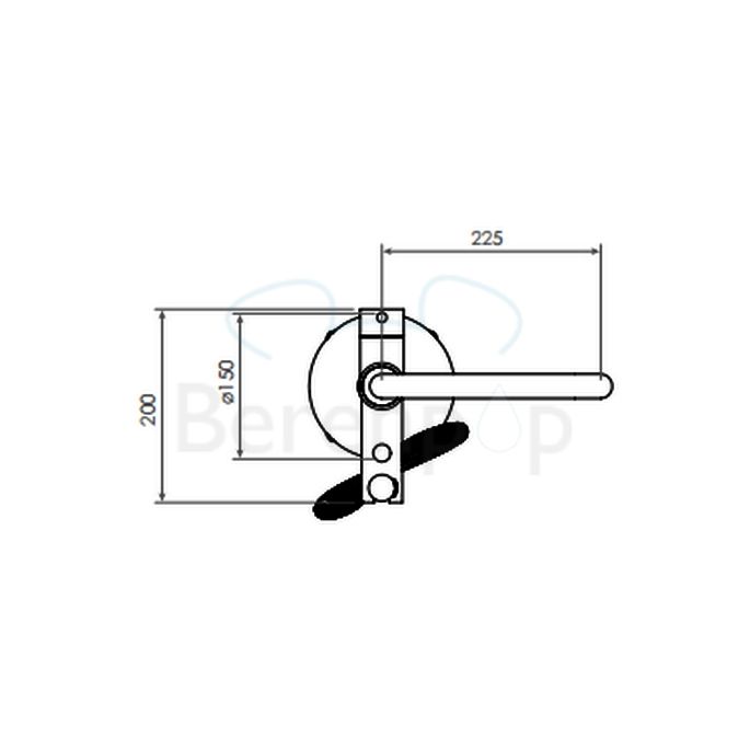Clou Xo CL060400129 type 1 vrijstaande badkraan met handdouche chroom