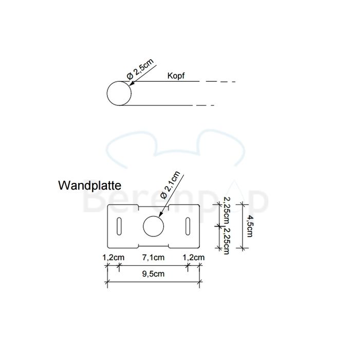 Decor Walther 0317520 DIM 20 wandlamp 20cm goud