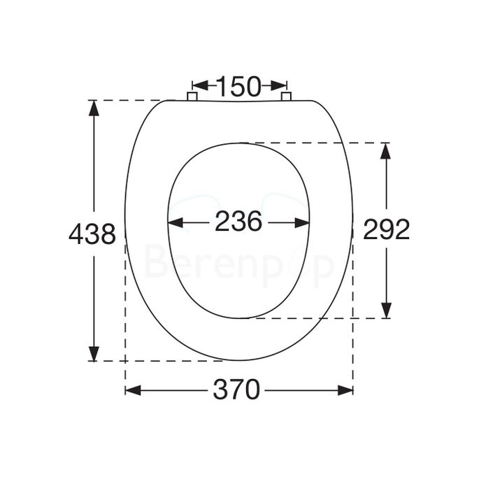Villeroy en Boch O.Novo / Omnia Classic 88230161 set vaste scharnieren chroom