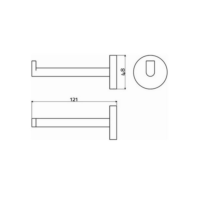 Clou Flat CL0902031 toiletrolhouder zonder klep chroom