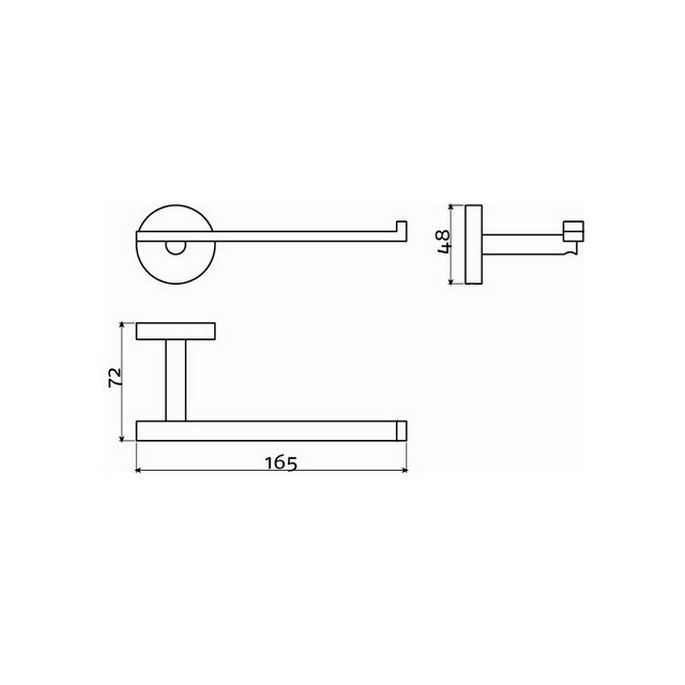 Clou Flat CL0902030 toiletrolhouder zonder klep chroom