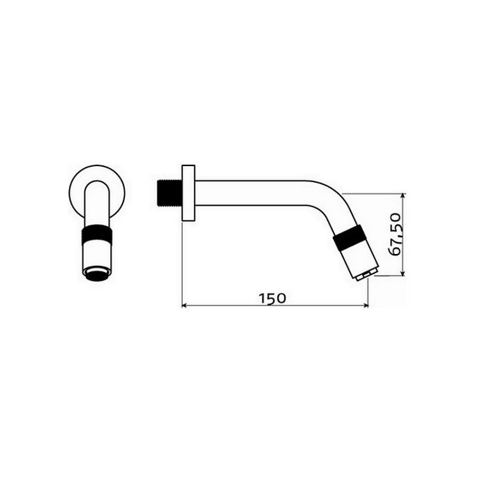 Clou Freddo 11 CL060301541 fonteinkraan wand rvs geborsteld