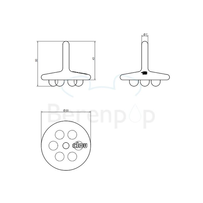Clou Mini Wash Me CL0655021 waterstop siliconen zwart