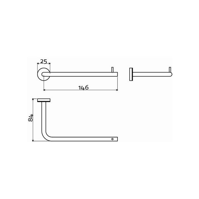 Clou Slim CL090303041 toiletrolhouder zonder klep rvs geborsteld