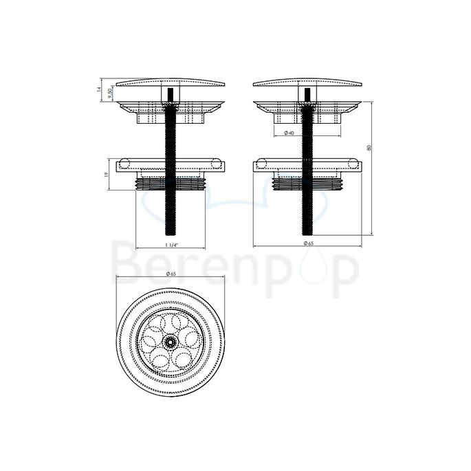 Clou Wash Me HIP01027 plug RVS geborsteld