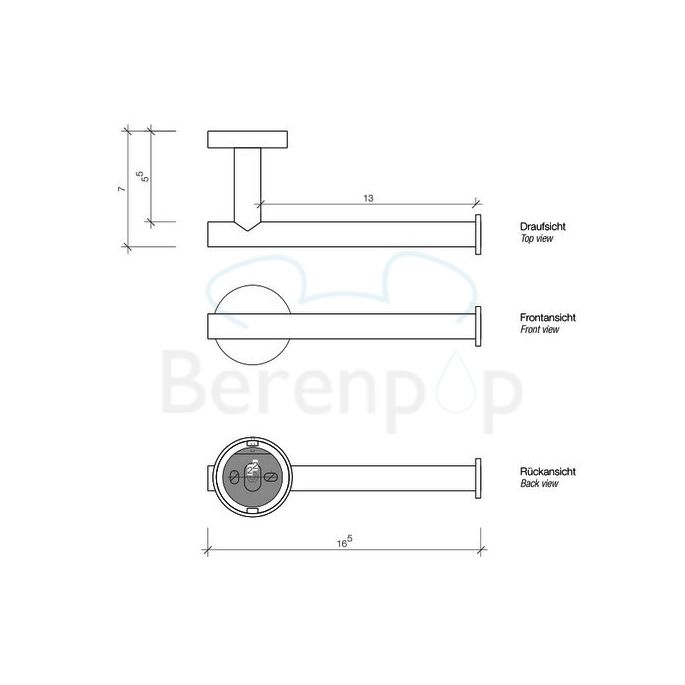 Decor Walther Basic 0530000 BA TPH1 toiletrolhouder chroom