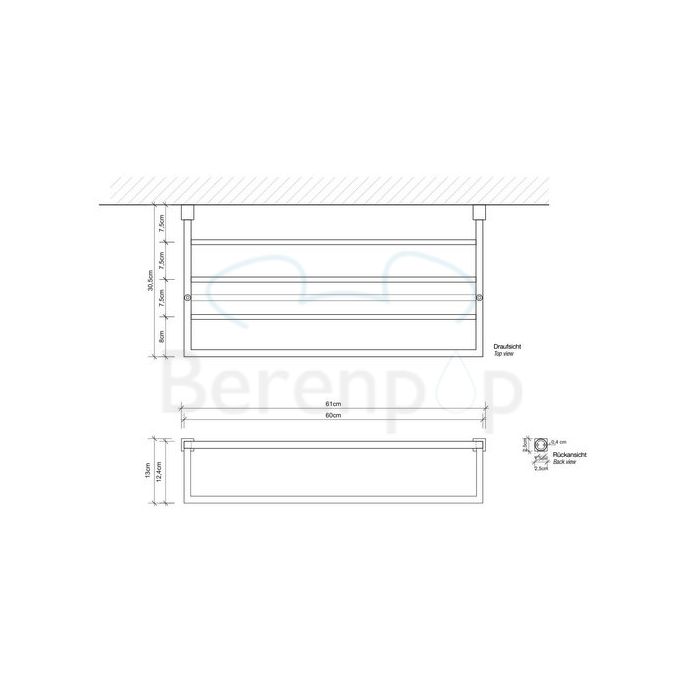 Decor Walther Corner 0561320 CO KHT handdoekplateau 60cm goud
