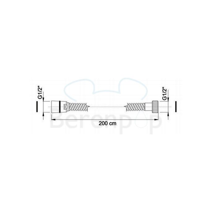 Fima Carlo Frattini F2022BR doucheslang 200cm brons