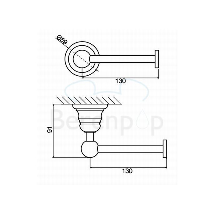 Fima Carlo Frattini Victory F60651SN toiletrolhouder zonder klep geborsteld nikkel