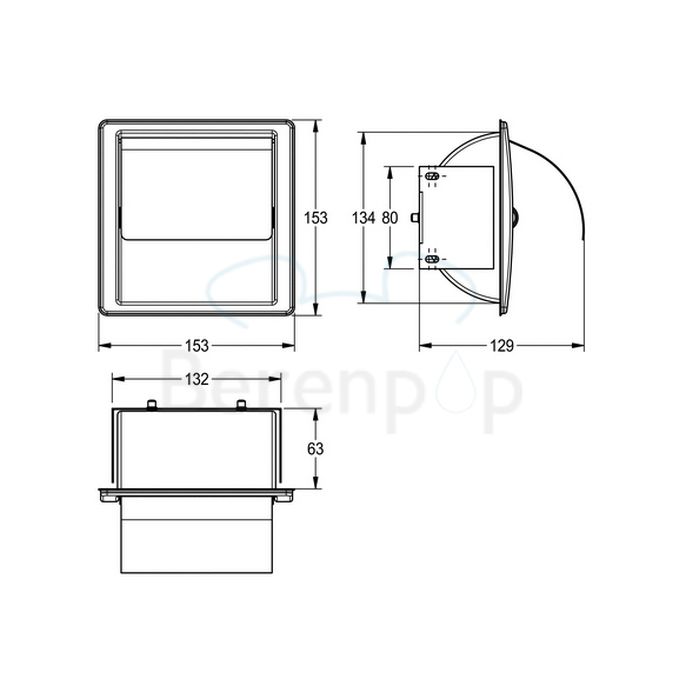 Franke Stratos STRX673E toiletrolhouder met deksel inbouw RVS