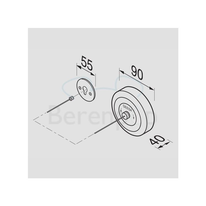 Geesa Hotel 134 waslijn uittrekbaar 235cm RVS gepolijst