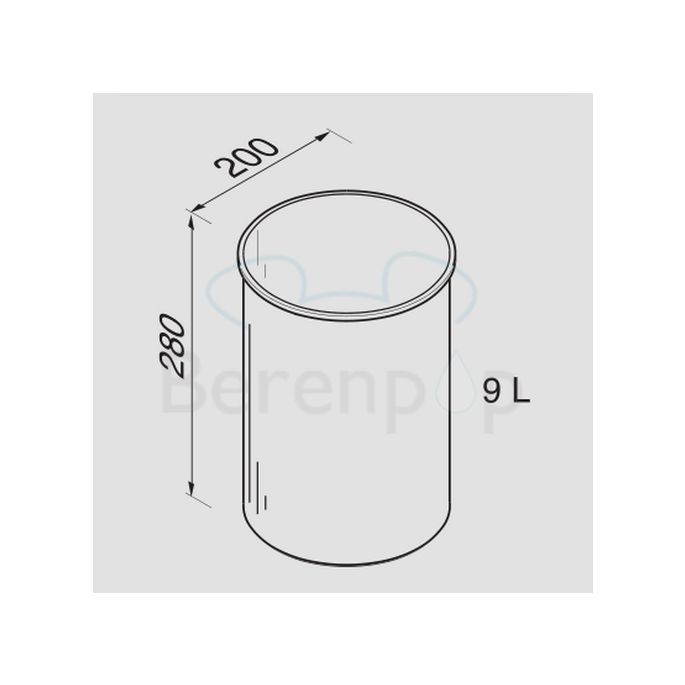 Geesa Hotel 640 prullenbak 9 liter RVS gepolijst