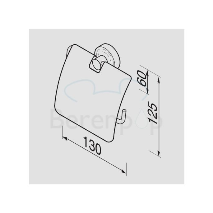 Geesa Luna 5508 toiletrolhouder met klep chroom