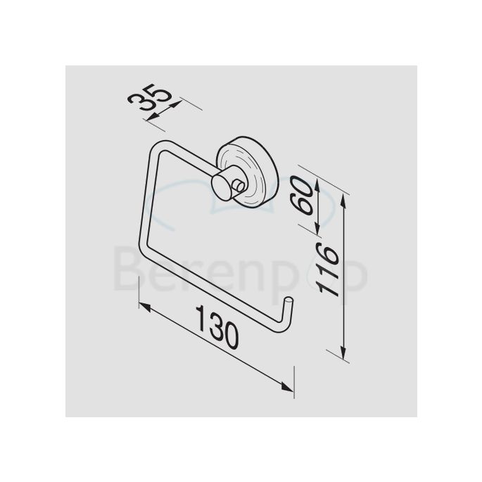 Geesa Luna 5509 toiletrolhouder chroom