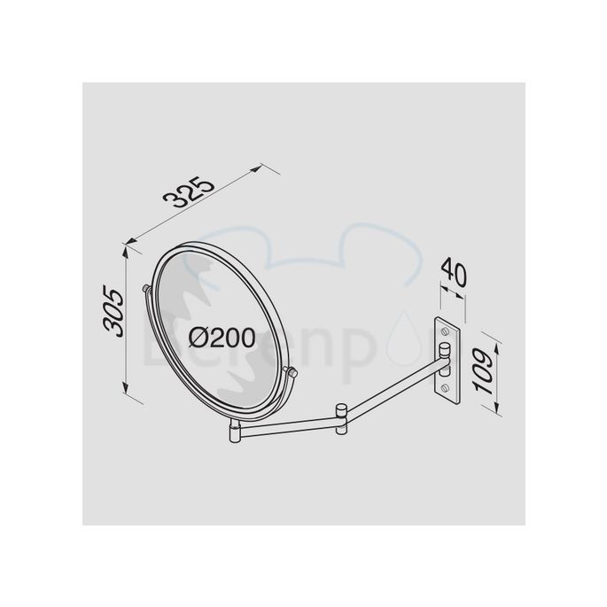 Geesa Mirror Cosmetic 1086 vergrootspiegel 1x en 3x chroom