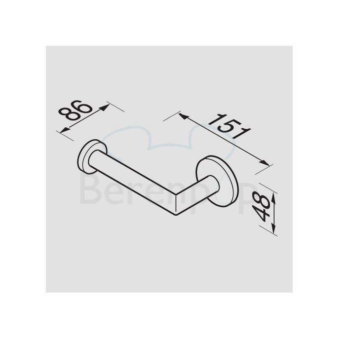 Geesa Nemox Stainless Steel 650905 toiletrolhouder RVS geborsteld