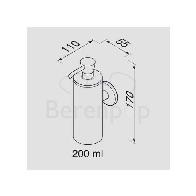 Geesa Nemox Stainless Steel 652705 zeepdispenser 200ml wand RVS geborsteld