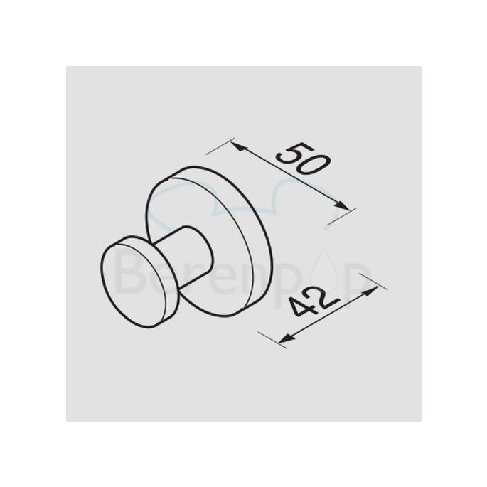 Geesa Nemox Stainless Steel 654505 haak RVS geborsteld