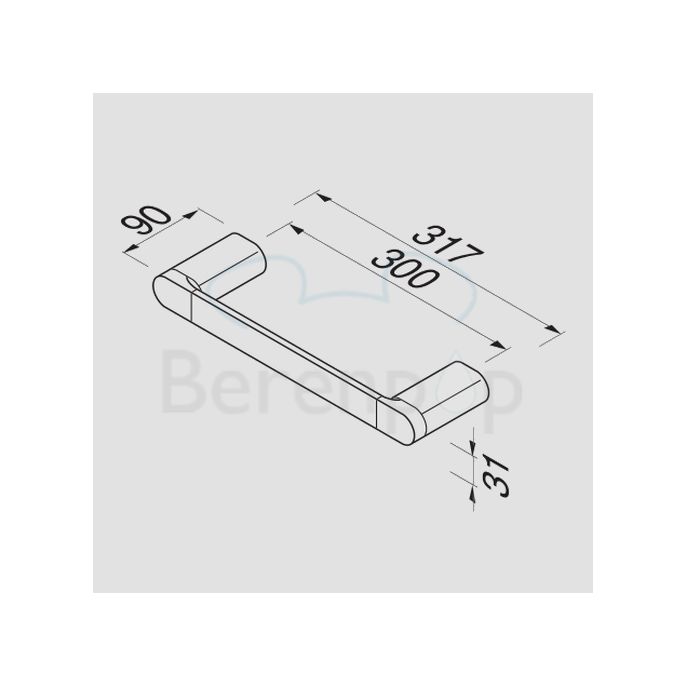 Geesa Wynk 450602 badgreep 30cm chroom