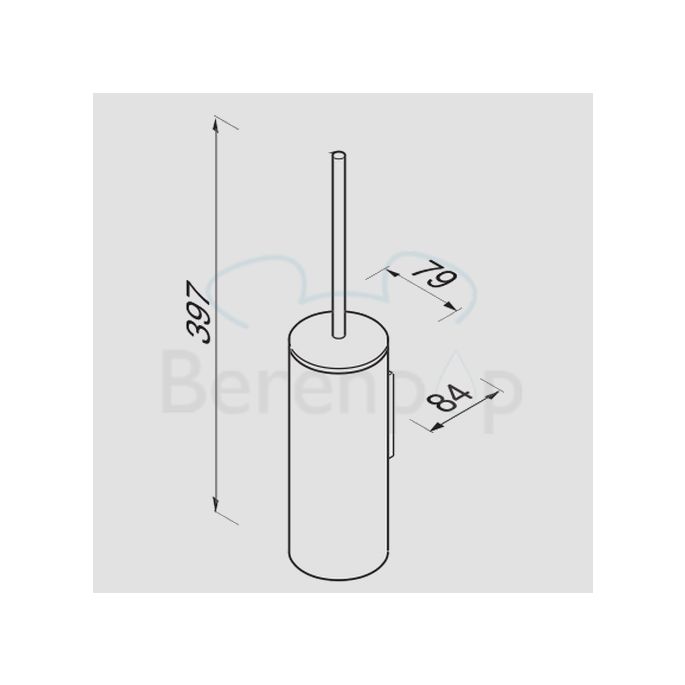 Geesa Wynk 451102 toiletborstelhouder wand chroom