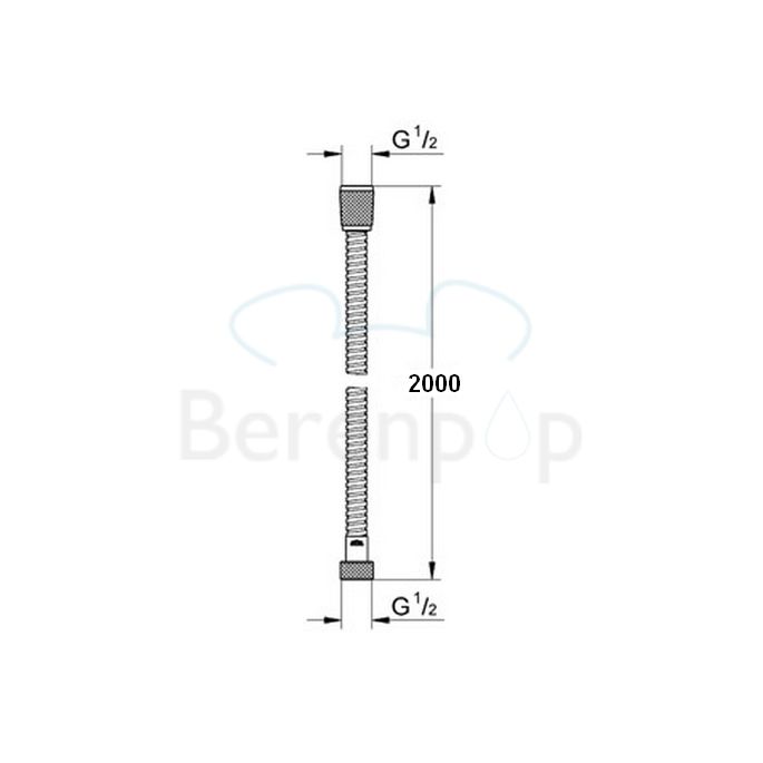 Grohe Relexa 28145000 doucheslang 200cm chroom