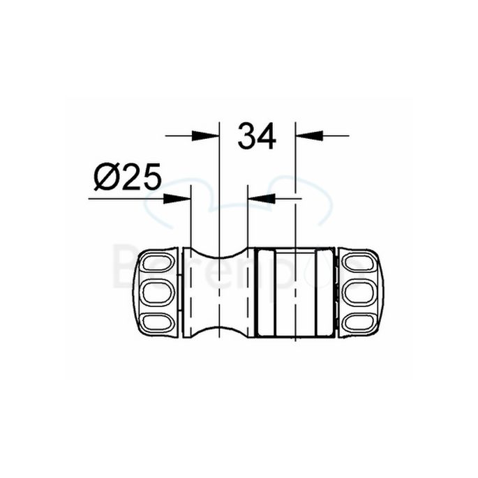 Grohe Tempesta - Solo - Relexa 07659000 glijstuk voor glijstang chroom