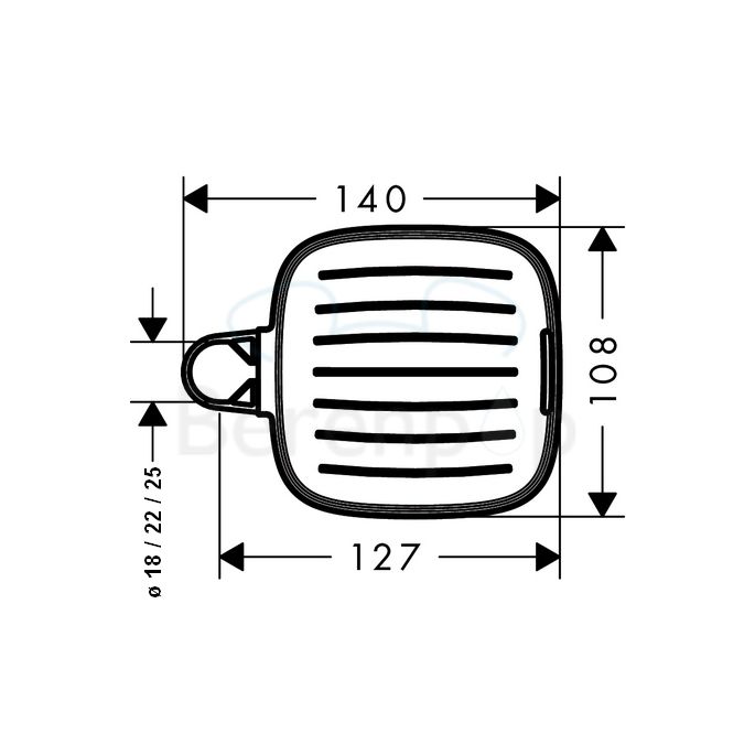Hansgrohe Casetta Select E 26519000 zeepschaal voor glijstang chroom