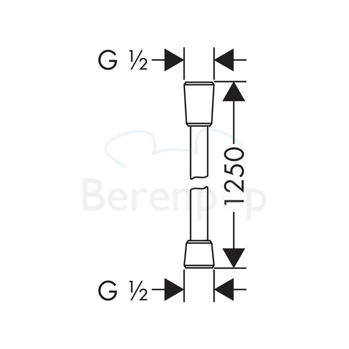 Hansgrohe Isiflex'B 28272000 doucheslang 125cm chroom