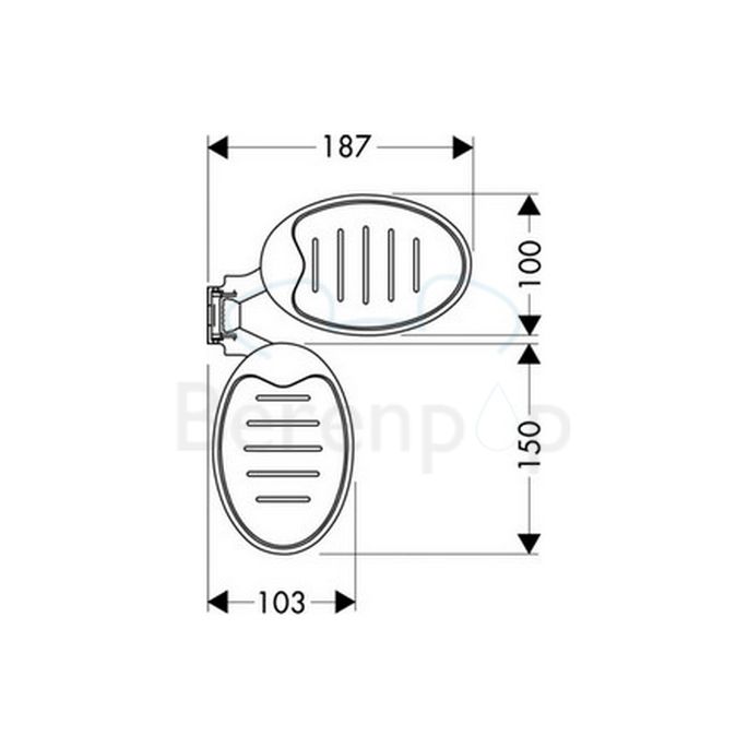Hansgrohe Raindance Casetta 28698000 zeepschalen voor glijstang chroom