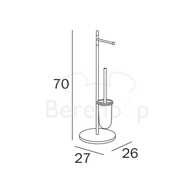 Inda AV086DCR multifunctionele toiletstandaard chroom