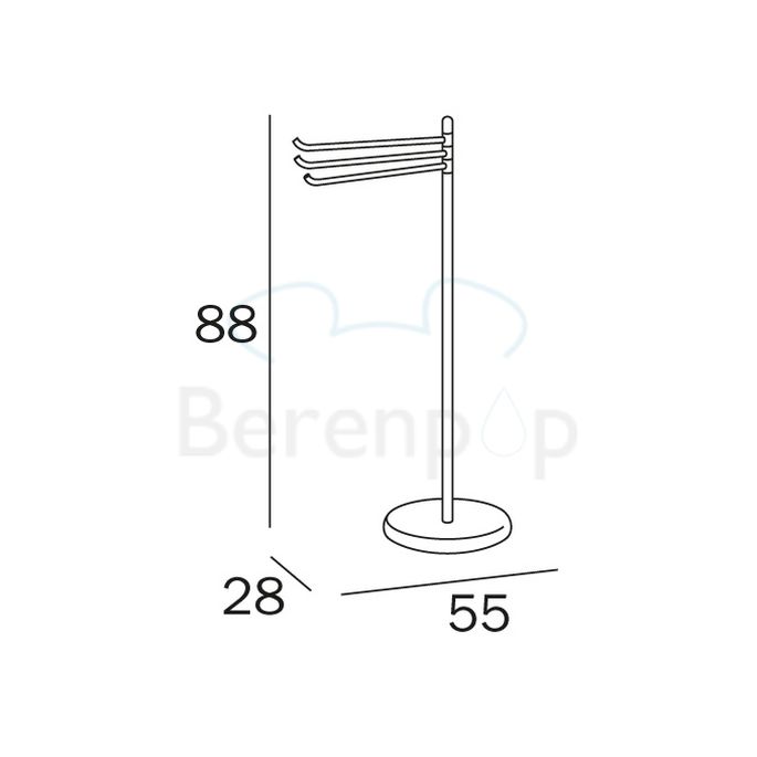 Inda Colorella A05840CR handdoekhouder standaard chroom
