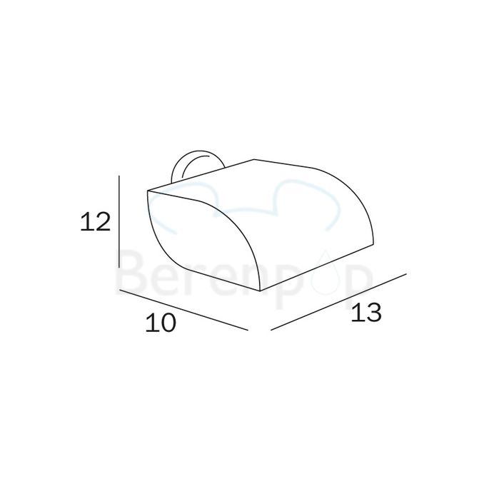 Inda Colorella A23270CR toiletrolhouder met klep chroom