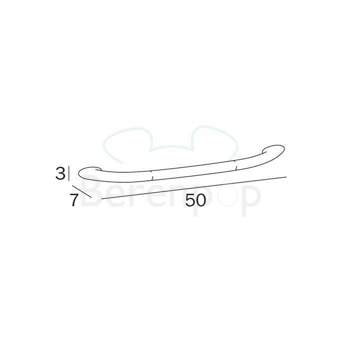 Inda Ego A1390BCR handgreep 50cm chroom