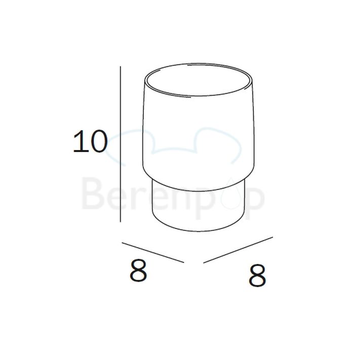 Inda Ego - Divo - Mito - Quadro R00100007 beker gesatineerd glas