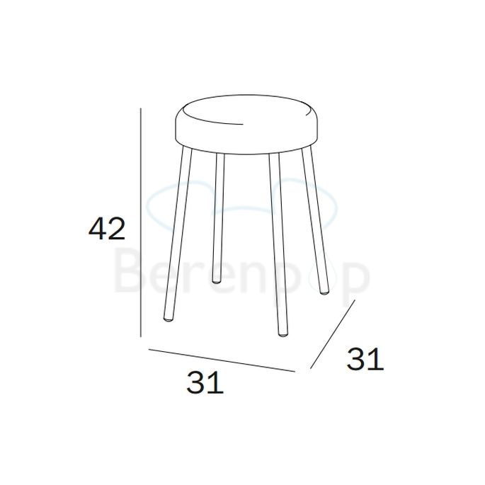 Inda Hotellerie - Europe - Colorella A03750CR krukje met zitting wit